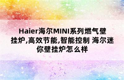 Haier海尔MINI系列燃气壁挂炉,高效节能,智能控制 海尔迷你壁挂炉怎么样